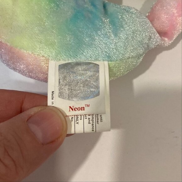 TY Beanie Baby Seahorse Neon Rare 1999 Collectible Plush Toy - Picture 3 of 5